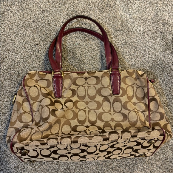 Coach Signature Stripe Purse - Picture 4 of 9